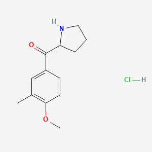 molecular formula C13H18ClNO2 B14859401 2-(4-Methoxy-3-methylbenzoyl)pyrrolidine hydrochloride 