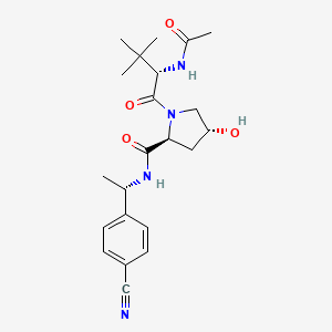 (2S,4R)-1-((S)-2-Acetamido-3,3-dimethylbutanoyl)-N-((S)-1-(4-cyanophenyl)ethyl)-4-hydroxypyrrolidine-2-carboxamide