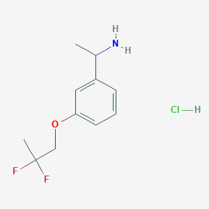 molecular formula C11H16ClF2NO B1485943 1-[3-(2,2-Difluoropropoxy)-phenyl]-ethylamine hydrochloride CAS No. 2204959-32-8