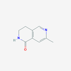 molecular formula C9H10N2O B14859430 7-Methyl-3,4-dihydro-2,6-naphthyridin-1(2H)-one 