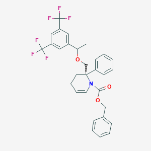 (S)-Benzyl 2-(((R)-1-(3,5-bis(trifluoromethyl)phenyl)ethoxy)methyl)-2-phenyl-3,4-dihydropyridine-1(2H)-carboxylate