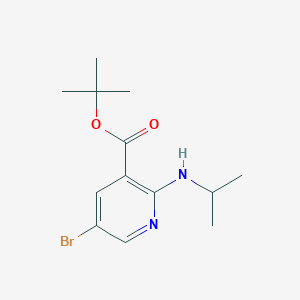 molecular formula C13H19BrN2O2 B1485947 5-Bromo-2-isopropylamino-nicotinic acid tert-butyl ester CAS No. 2206608-81-1