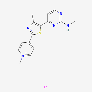 1-Methyl-4-{4-methyl-5-[2-(methylamino)-4-pyrimidinyl]-1,3-thiazol-2-yl}pyridinium iodide