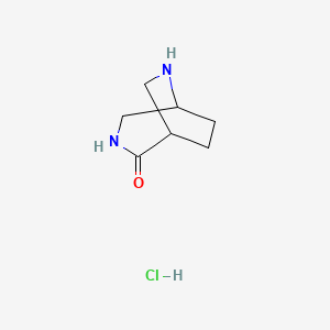 molecular formula C7H13ClN2O B1485949 3,6-Diazabicyclo[3.2.2]nonan-2-one hydrochloride CAS No. 2206823-31-4