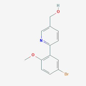 molecular formula C13H12BrNO2 B14859491 (6-(5-Bromo-2-methoxyphenyl)pyridin-3-yl)methanol 