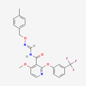 4-Methoxy-N-((((4-methylbenzyl)oxy)imino)methyl)-2-(3-(trifluoromethyl)phenoxy)nicotinamide