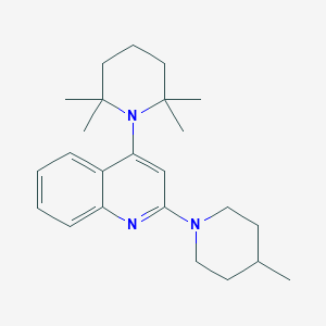 2-(4-Methylpiperidin-1-yl)-4-(2,2,6,6-tetramethylpiperidin-1-yl)quinoline