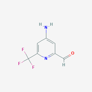 4-Amino-6-(trifluoromethyl)picolinaldehyde