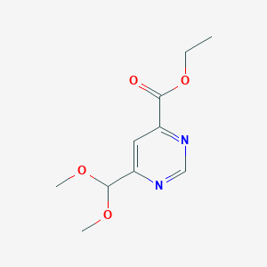 Ethyl 6-(dimethoxymethyl)pyrimidine-4-carboxylate