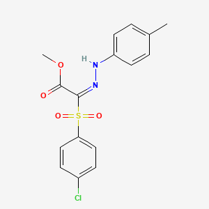 molecular formula C16H15ClN2O4S B14859554 methyl (2E)-[(4-chlorophenyl)sulfonyl][(4-methylphenyl)hydrazono]acetate 