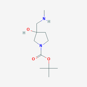 tert-Butyl 3-hydroxy-3-[(methylamino)methyl]-1-pyrrolidinecarboxylate