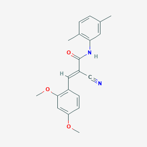 (2E)-2-cyano-3-(2,4-dimethoxyphenyl)-N-(2,5-dimethylphenyl)acrylamide