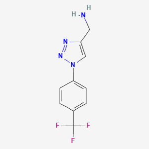 (1-(4-(Trifluoromethyl)phenyl)-1H-1,2,3-triazol-4-YL)methanamine