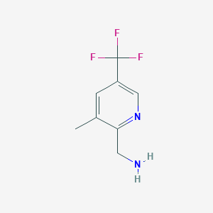 molecular formula C8H9F3N2 B14859593 1-[3-Methyl-5-(trifluoromethyl)pyridin-2-YL]methanamine 