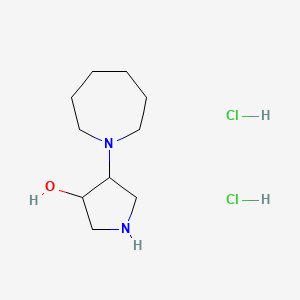 molecular formula C10H22Cl2N2O B1485961 4-(1-Azepanyl)-3-pyrrolidinol dihydrochloride CAS No. 2205384-36-5