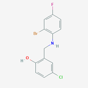 2-{[(2-Bromo-4-fluorophenyl)amino]methyl}-4-chlorophenol