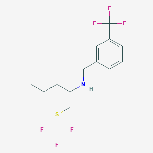 (3-Methyl-1-trifluoromethylsulfanylmethyl-butyl)-(3-trifluoromethylbenzyl)-amine