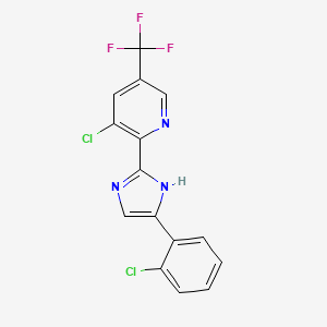 3-chloro-2-[5-(2-chlorophenyl)-1H-imidazol-2-yl]-5-(trifluoromethyl)pyridine