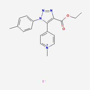 4-[4-(ethoxycarbonyl)-1-(4-methylphenyl)-1H-1,2,3-triazol-5-yl]-1-methylpyridinium iodide