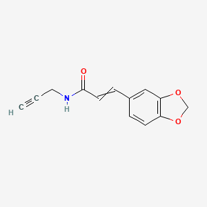 (E)-3-(benzo[d][1,3]dioxol-5-yl)-N-(prop-2-ynyl)acrylamide