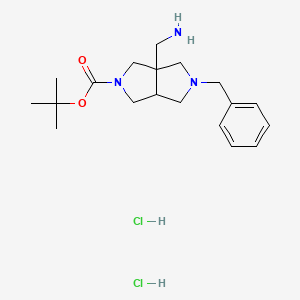 molecular formula C19H31Cl2N3O2 B1485967 tert-Butyl 3a-(aminomethyl)-5-benzylhexahydropyrrolo[3,4-c]pyrrole-2(1H)-carboxylate dihydrochloride CAS No. 2203842-42-4