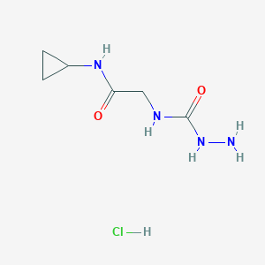 molecular formula C6H13ClN4O2 B1485969 N-[2-(Cyclopropylamino)-2-oxoethyl]-1-hydrazinecarboxamide hydrochloride CAS No. 2206824-22-6