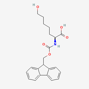 molecular formula C22H25NO5 B14859709 (2S)-N-Fmoc-2-Amino-7-hydroxyheptanoicacid 