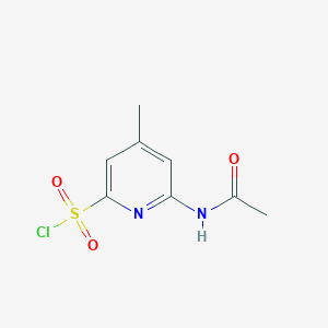 molecular formula C8H9ClN2O3S B14859717 6-(Acetylamino)-4-methylpyridine-2-sulfonyl chloride 