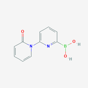 molecular formula C10H9BN2O3 B14859746 6-(1H-Pyridin-2-one)pyridine-2-boronic acid 