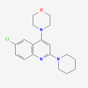 4-(6-Chloro-2-(piperidin-1-yl)quinolin-4-yl)morpholine