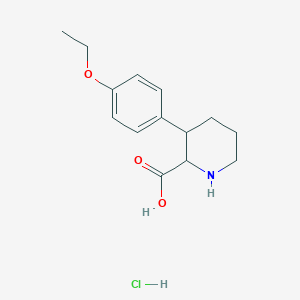 molecular formula C14H20ClNO3 B1485981 3-(4-Ethoxyphenyl)-2-piperidinecarboxylic acid hydrochloride CAS No. 2197417-89-1