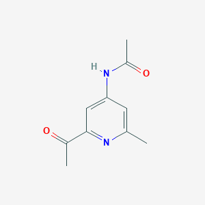 molecular formula C10H12N2O2 B14859813 N-(2-Acetyl-6-methylpyridin-4-YL)acetamide 