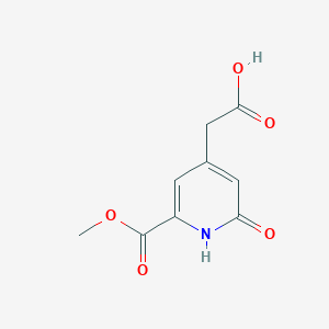 [2-Hydroxy-6-(methoxycarbonyl)pyridin-4-YL]acetic acid