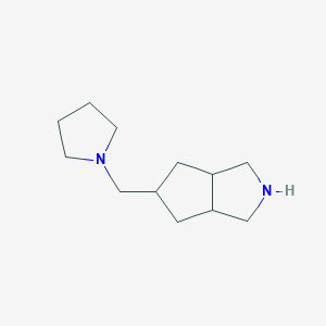 molecular formula C12H22N2 B1485984 5-(1-Pyrrolidinylmethyl)octahydrocyclopenta[c]pyrrole CAS No. 2169401-04-9