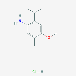 molecular formula C11H18ClNO B1485985 2-Isopropyl-4-methoxy-5-methylaniline hydrochloride CAS No. 2206824-28-2