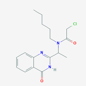 2-chloro-N-[1-(4-oxo-3,4-dihydro-2-quinazolinyl)ethyl]-N-pentylacetamide