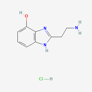 molecular formula C9H12ClN3O B1485987 2-(2-Aminoethyl)-1H-benzimidazol-4-ol hydrochloride CAS No. 2205503-47-3