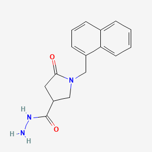 molecular formula C16H17N3O2 B1485988 1-(1-Naphthylmethyl)-5-oxo-3-pyrrolidinecarbohydrazide CAS No. 2204054-03-3