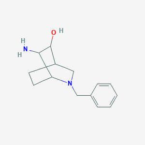 molecular formula C14H20N2O B1485989 6-Amino-2-benzyl-2-azabicyclo[2.2.2]octan-5-ol CAS No. 2169600-31-9