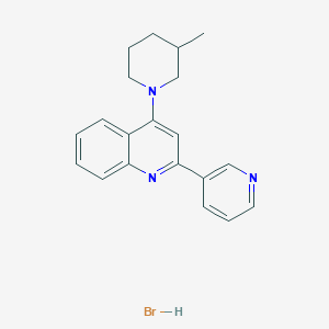 4-(3-Methylpiperidin-1-yl)-2-(pyridin-3-yl)quinoline hydrobromide