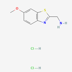 molecular formula C9H12Cl2N2OS B1485992 (6-Methoxy-1,3-benzothiazol-2-yl)methanamine dihydrochloride CAS No. 2203070-46-4