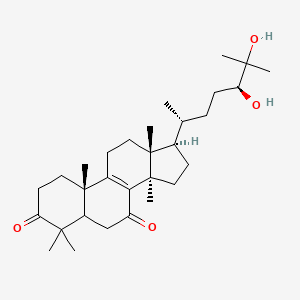 (10S,13R,14R,17R)-17-[(2R,5S)-5,6-dihydroxy-6-methylheptan-2-yl]-4,4,10,13,14-pentamethyl-2,5,6,11,12,15,16,17-octahydro-1H-cyclopenta[a]phenanthrene-3,7-dione