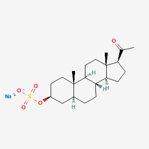 sodium;[(3S,5S,8R,9S,10S,13S,14S,17S)-17-acetyl-10,13-dimethyl-2,3,4,5,6,7,8,9,11,12,14,15,16,17-tetradecahydro-1H-cyclopenta[a]phenanthren-3-yl] sulfate