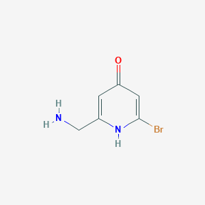 molecular formula C6H7BrN2O B14859964 2-(Aminomethyl)-6-bromopyridin-4-OL 