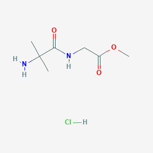 molecular formula C7H15ClN2O3 B1485999 Methyl 2-[(2-amino-2-methylpropanoyl)amino]acetate hydrochloride CAS No. 2208273-05-4