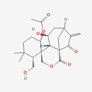 [(1S,1'S,3'R,5R,6S,7S,9S)-7-hydroxy-3'-(hydroxymethyl)-4',4'-dimethyl-10-methylidene-2,11-dioxospiro[3-oxatricyclo[7.2.1.01,6]dodecane-5,2'-cyclohexane]-1'-yl] acetate