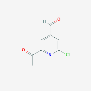 2-Acetyl-6-chloroisonicotinaldehyde