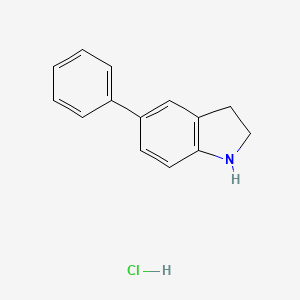 molecular formula C14H14ClN B1486002 5-Phenylindoline hydrochloride CAS No. 2206824-46-4