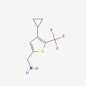 [4-Cyclopropyl-5-(trifluoromethyl)thien-2-YL]methylamine