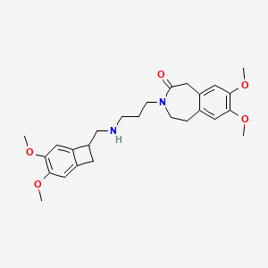 molecular formula C26H34N2O5 B14860027 3-[3-[(3,4-dimethoxy-7-bicyclo[4.2.0]octa-1,3,5-trienyl)methylamino]propyl]-7,8-dimethoxy-2,5-dihydro-1H-3-benzazepin-4-one 